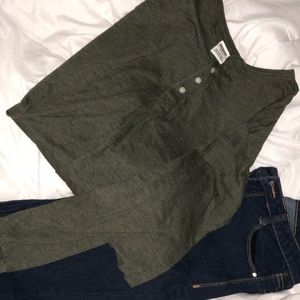 PINK olive green long sleeve